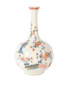 A BOW KAKIEMON STYLE BOTTLE VASE, ENGLAND, CIRCA 1755