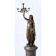 AFTER ÉMILE-CORIOLAN-HIPPOLYTE GUILLEMIN, A BRONZE FIGURAL LIGHT OR TORCHERE 'FEMME INDIENNE' - Image 3 of 8