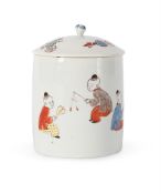 A CHANTILLY PORCELAIN KAKIEMON JAR AND COVER, CIRCA 1735