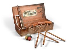 A BOXED 'THE ORIGINAL CROQUET' SET BY F. H. AYRES, 20TH CENTURY