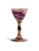 A BLUE JOHN STEM CUP, EARLY 19TH CENTURY