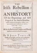 θ The Irish Rebellion of 1641.- Temple (Sir John) The Irish Rebellion: or, An History of the …