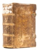 θ Bible, Latin. Biblia Sacra ad optima quaeque veteris, ut vocant, tralationis, woodcut …
