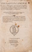 θ Dictionary.- Cooper (Thomas) Thesaurus Linguae Romanae & Britannicae, [Henry Denham], 1584.