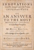 θ Dow (Christopher) Innovations Unjustly charged upon the Present Church and State, Printed by …
