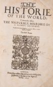 θ Plinius Secundus (Gaius) The Historie of the World..., 2 vol., translated by Philemon Holland, …
