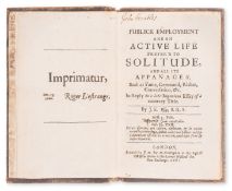 θ Evelyn (John) Publick Employment and an Active Life Prefer'd to Solitude..., first edition, J.M. …