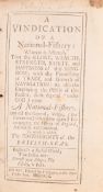 θ Angling.- [ Gander (Joseph)] A Vindication of a National-Fishery..., first edition, for F. …