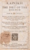 θ Hart (James) Klinke, or, The Diet of the Diseased, first edition, John Beale, for Robert Allot, …