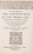 θ Skene (John) De verborum significatione, The Exposition of the Termes and Difficill Wordes, …