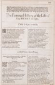θ Shakespeare (William) The Famous History of the Life of King Henry the Eight, extracted from the …