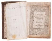 θ Shakespeare source book.- Montemayor (Jorge de) Diana of George of Montemayor, first edition in …