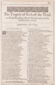 θ Shakespeare (William) The Tragedy of Richard the Third, from the Second Folio, [Printed by …