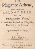 θ Sprat (Thomas) The Plague of Athens, Which hapned in the Second Year of he [sic] Peloponnesian …