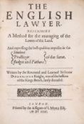 θ Doddridge (Sir John) The English Lawyer, first and only edition, Printed by [Miles Flesher for] …
