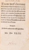 θ Melanchthon (Philipp) A Newe Work Concerning both Partes of the Sacrament to be Receyved of the …