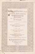 θ Whitgifte (John) An answere to a certen Libel intituled, An admonition to the Parliament, first …