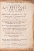 θ Pomarius (Petrus) Enchiridion Medicum: containing an Epitome of the Whole Course of Physicke, 2 …