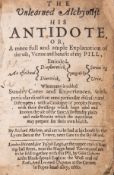 θ Mathews (Richard) The Unlearned Alchymist his Antidote. Or, a more full and ample Explanation of …