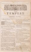θ Shakespeare (William) The Tempest [&] The Two Gentlemen of Verona, from the Second Folio, …