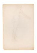 λ SIR STANLEY SPENCER (BRITISH 1891-1959), STANDING MALE NUDE, BACK STUDY