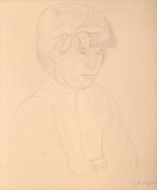 λ GILBERT SPENCER (BRITISH 1892-1979), PORTRAIT OF SHIRIN SPENCER, STANLEY SPENCER'S DAUGHTER