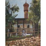 HILDA CARLINE (BRITISH 1889-1950), WOODEN MINARET, SARAJEVO, BOSNIA