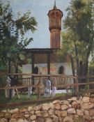 HILDA CARLINE (BRITISH 1889-1950), WOODEN MINARET, SARAJEVO, BOSNIA