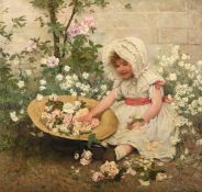GEORGE CARLINE (BRITISH 1855-1920), ALL AMONG THE ROSES