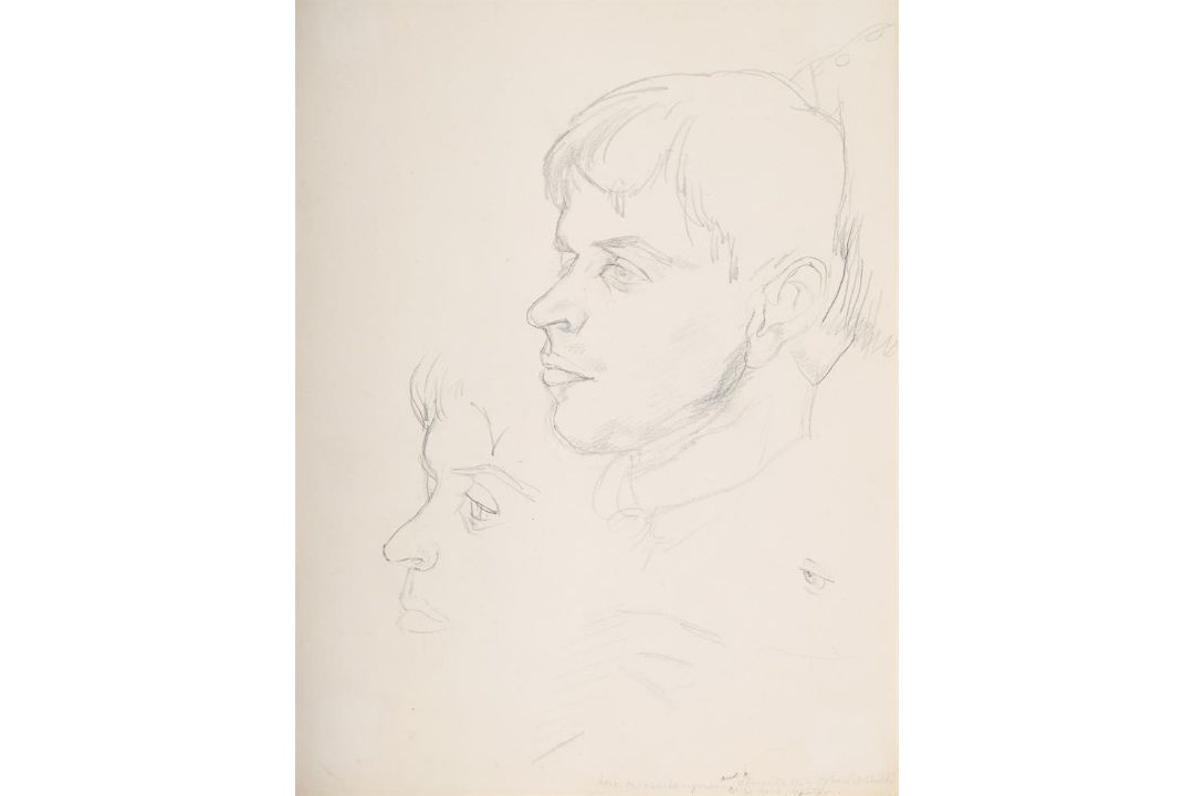 λ HILDA CARLINE & SIR STANLEY SPENCER, DOUBLE PORTRAIT OF STANLEY - Image 1 of 3