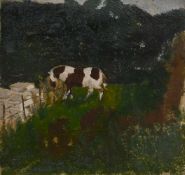 λ SIR STANLEY SPENCER (BRITISH 1891-1959), PIEBALD PONY AND THE BEEHIVES