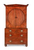 AN UNUSUAL MAHOGANY CLOTHES PRESS, SECOND QUARTER 19TH CENTURY