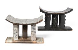 AN EBONISED WOOD ASANTE (OR ASHANTI) STOOL, EARLY 20TH CENTURY