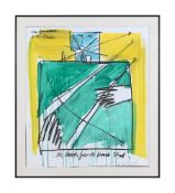 λ BRUCE MCLEAN (BRITISH B. 1944), THE FIREPLACE AND THE LAWN