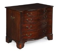 A GEORGE III MAHOGANY SERPENTINE CHEST, CIRCA 1780