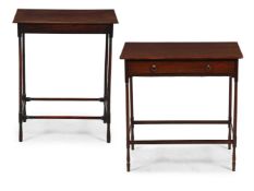 A MATCHED PAIR OF MAHOGANY SPIDER LEG SIDE TABLES, CIRCA 1760