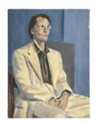 BRITISH SCHOOL (20TH CENTURY), PORTRAIT OF A SEATED GENTLEMAN WEARING A SUIT
