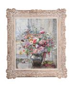 λ EMILY BEATRICE BLAND (BRITISH 1864 - CIRCA 1951), A SUMMER BOUQUET - CHEYNE WALK