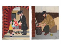 λ JOHN 'ROAD' ALLIN (BRITISH 1934-1991), POCKET MONEY; BY THE FIRE, TWO WORKS