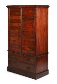 A VICTORIAN MAHOGANY WELLINGTON CHEST, CIRCA 1890