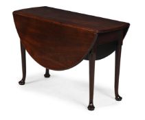 A GEORGE III MAHOGANY OVAL DROP-LEAF TABLE, LATE 18TH CENTURY