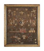 A GEORGE III NEEDLEWORK PICTURE, PROBABLY LATE 18TH CENTURY