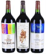 ß 2001/2003/2008 Chateau Mouton Rothschild Premier Cru Classe, Pauillac (Magnums) - In Bond