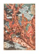 Utagawa Kuniyoshi (1797-1861), Shi Qian, the Flea on the Drum (Kojoso Jisen)