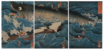 Utagawa Kuniyoshi (1797-1861), The Former Emperor [Sutoku] from Sanuki