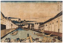 Katsushika Hokusai (1760-1849), Nihonbashi Bridge in Edo (Edo Nihon-Bashi)