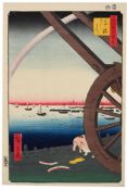 Utagawa Hiroshige (1797-1858), Ushimachi in the Takanawa District