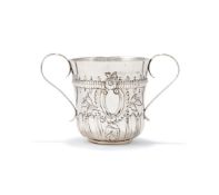 A GEORGE III SILVER TWIN HANDLED CUP