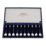 A CASED SET OF TEN SILVER SPOONS