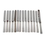 A SET OF FOURTEEN GEORGE III KNIVES